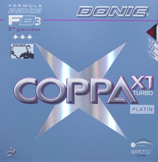 Donic Coppa X1 Turbo Platin Red 1.8
