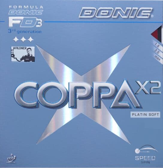 Donic Coppa X2 Platin Soft Red 1.8