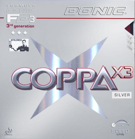 Donic Coppa X3 Silver Red Max