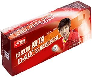 DHS D40+ 3*** ITTF 10 Balls (seam) White