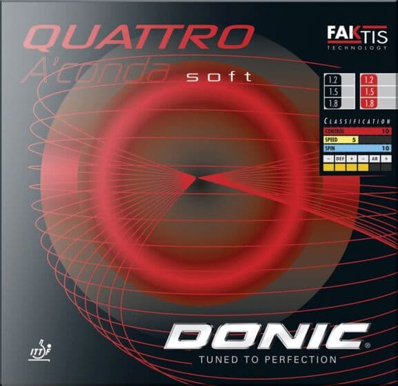 Donic Quattro A'conda Soft Red 1.5