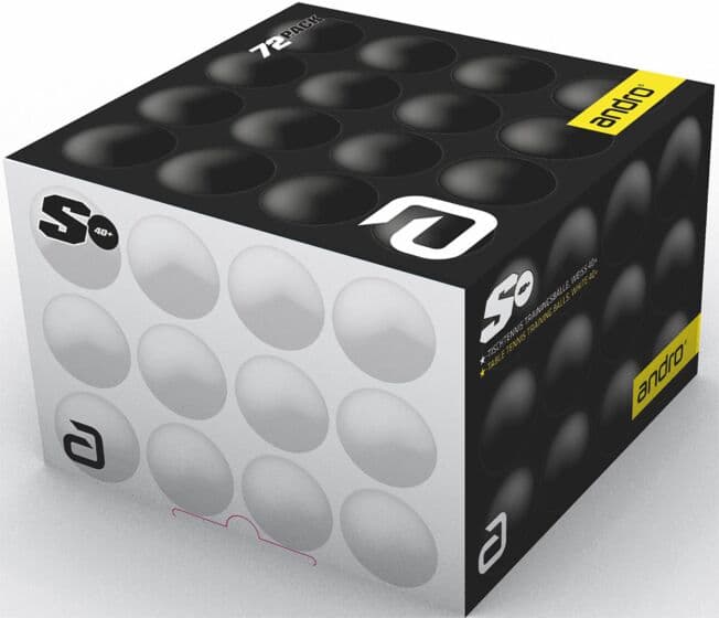 Andro Trainingsball* Poly S White 72balls